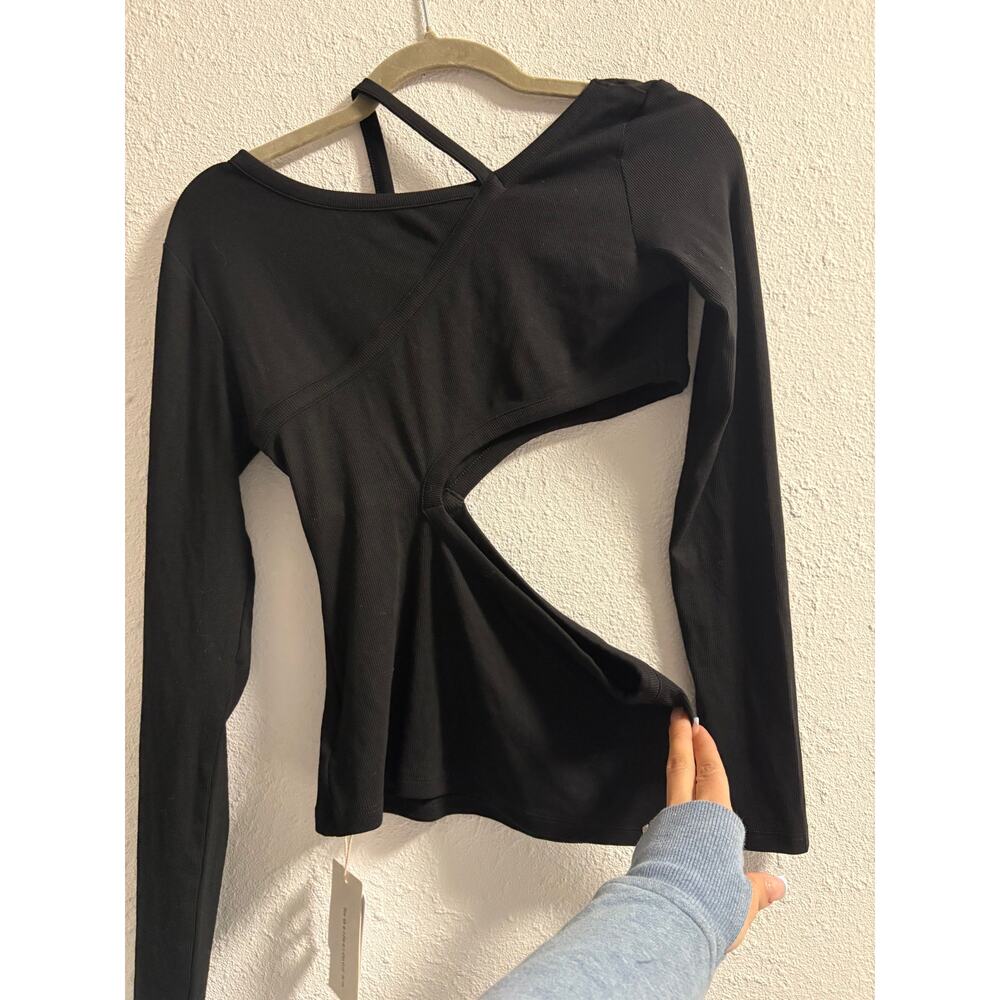 Commense Black Cutout Asymmetrical Top – NWT SM